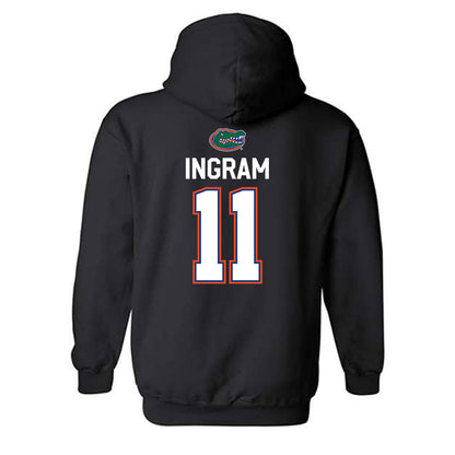 Florida - NCAA Men's Basketball : CJ Ingram - Sports Shersey Hooded Sweatshirt-1