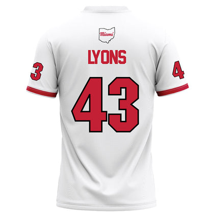 Miami of Ohio - NCAA Football : Grant Lyons - White Football Jersey