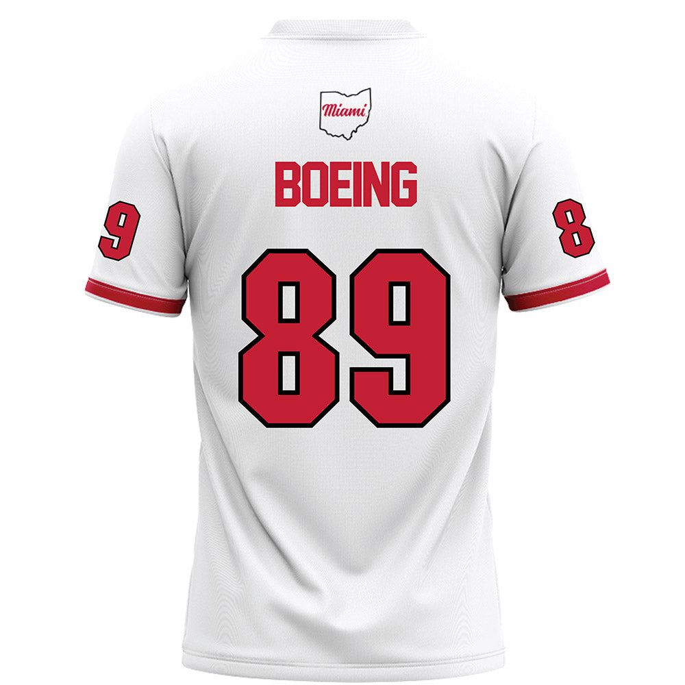 Miami of Ohio - NCAA Football : Brayden Boeing - White Football Jersey-1