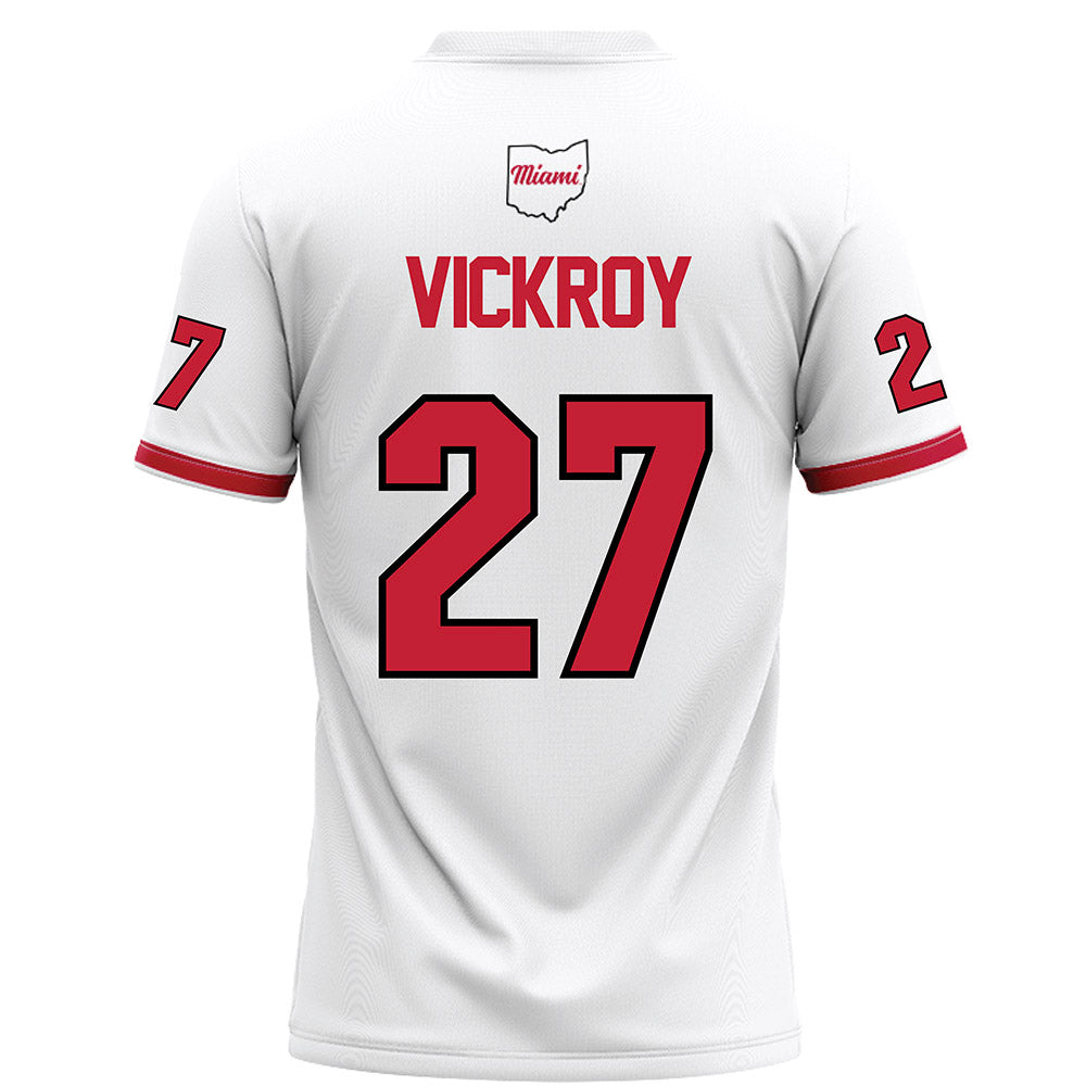 Miami of Ohio - NCAA Football : London Vickroy - White Football Jersey-1