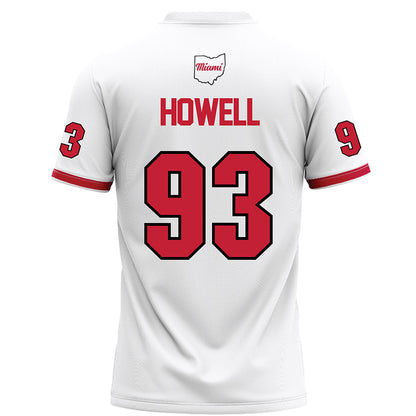 Miami of Ohio - NCAA Football : Logan Howell - White Football Jersey-1