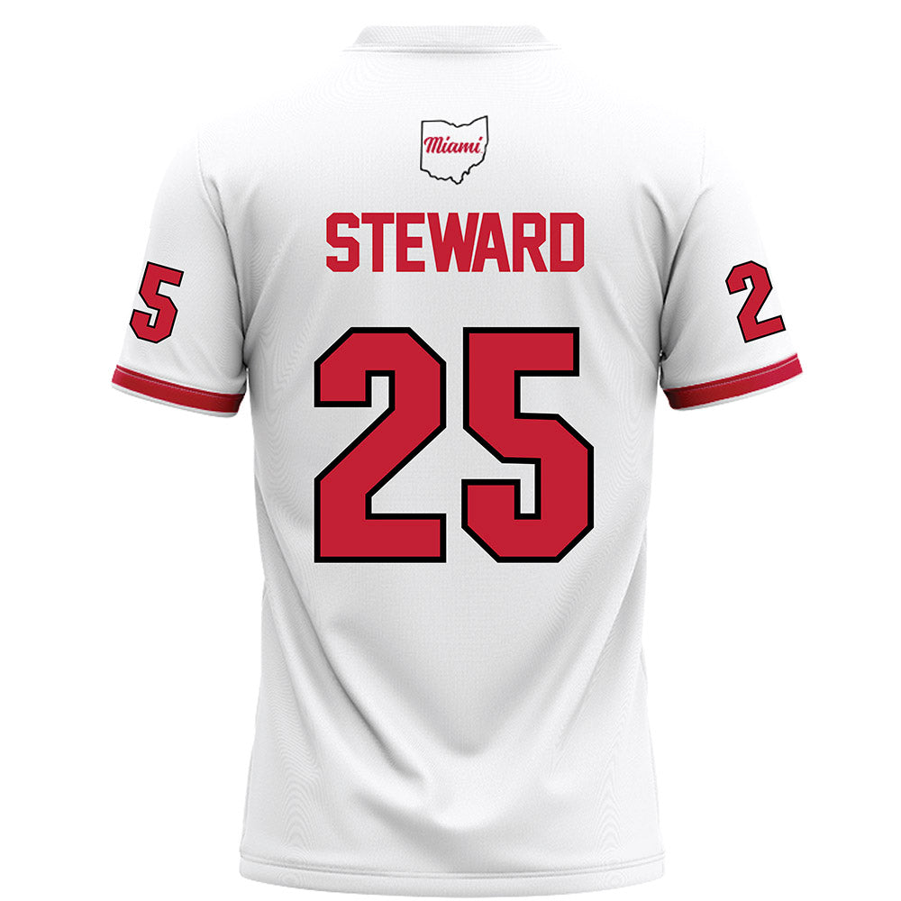 Miami of Ohio - NCAA Football : Ike Steward - White Football Jersey-1