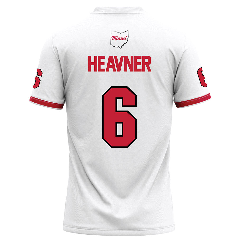 Miami of Ohio - NCAA Football : Caleb Heavner - White Football Jersey-1