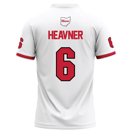 Miami of Ohio - NCAA Football : Caleb Heavner - White Football Jersey-1