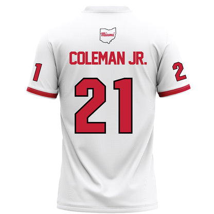 Miami of Ohio - NCAA Football : Toney Coleman Jr. - White Football Jersey-1