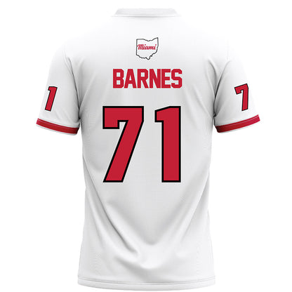 Miami of Ohio - NCAA Football : Lucas Barnes - White Football Jersey-1