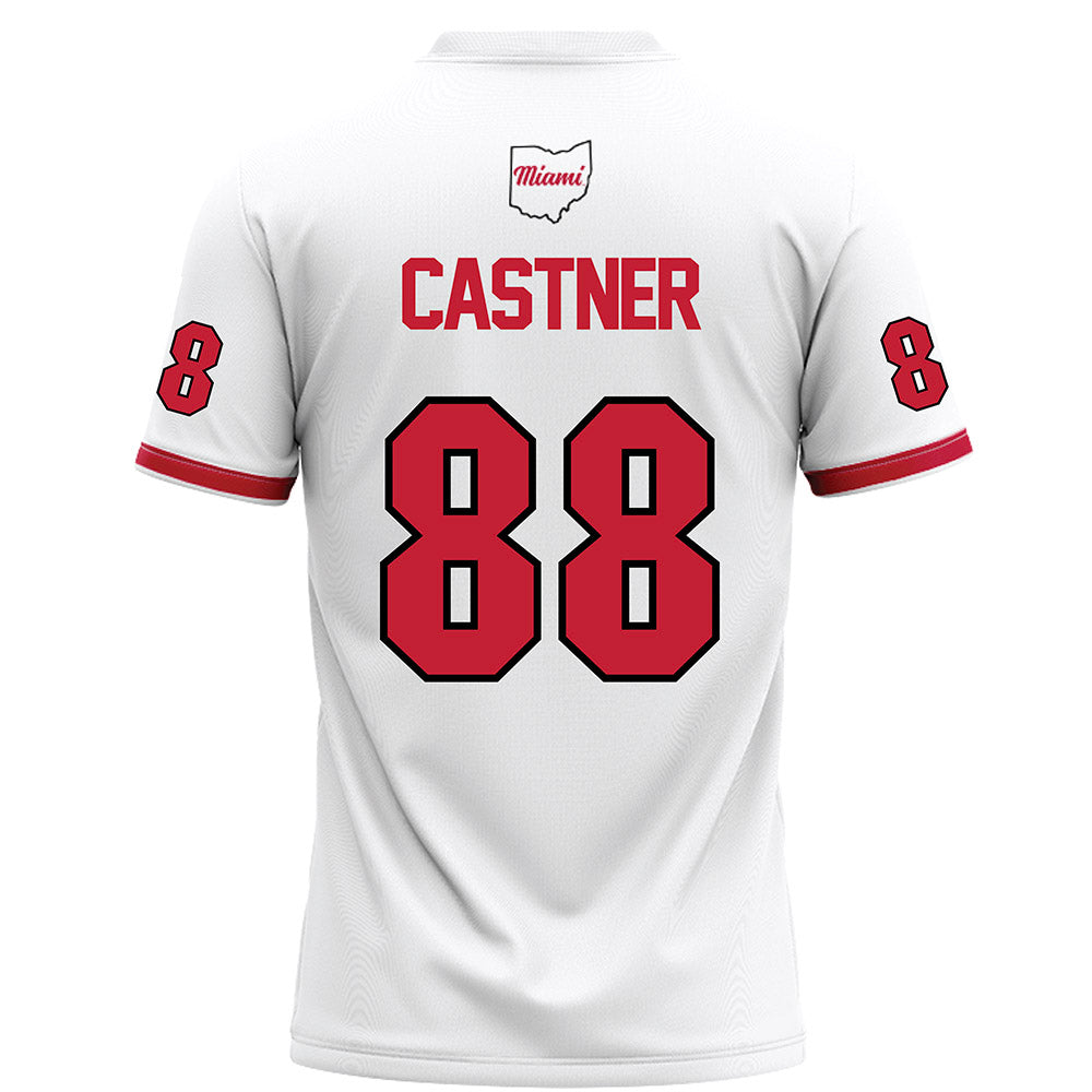 Miami of Ohio - NCAA Football : CJ Castner - White Football Jersey-1