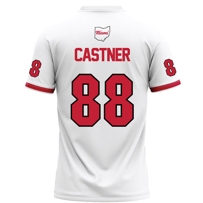 Miami of Ohio - NCAA Football : CJ Castner - White Football Jersey-1
