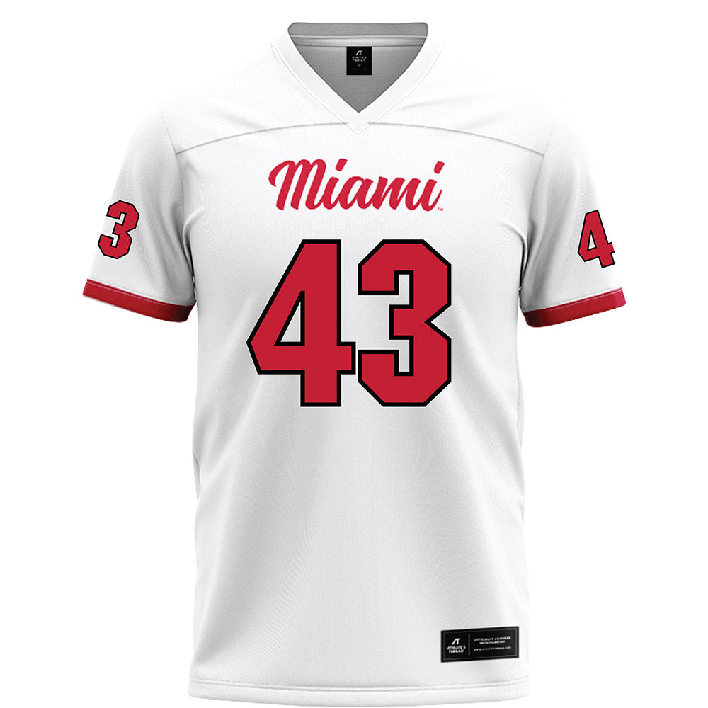 Miami of Ohio - NCAA Football : Grant Lyons - White Football Jersey
