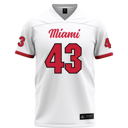 Miami of Ohio - NCAA Football : Grant Lyons - White Football Jersey