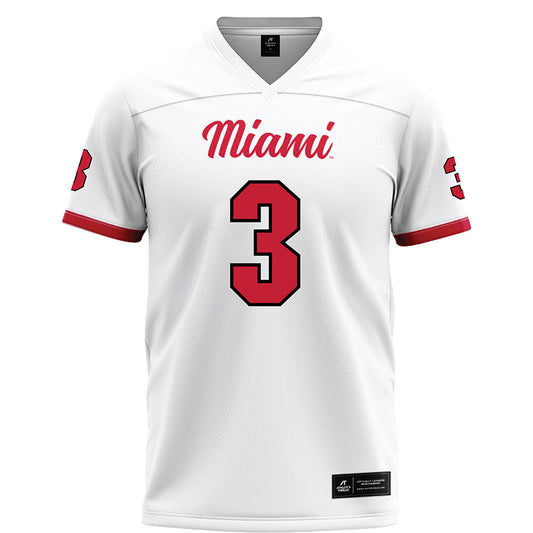 Miami of Ohio - NCAA Football : Quintin Simmons - White Football Jersey-0