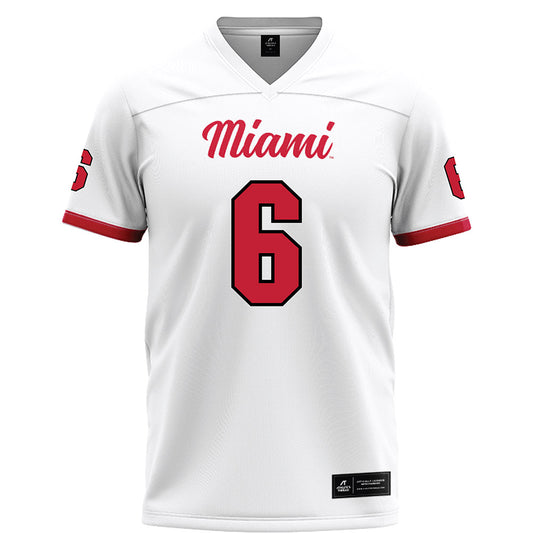 Miami of Ohio - Football Alumni : Jordan Brunson - White Football Jersey-0