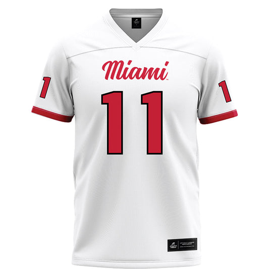 Miami of Ohio - NCAA Football : Isaiah Rollins - White Football Jersey-0