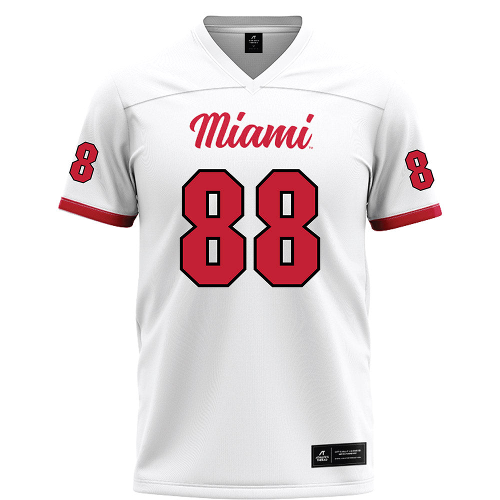 Miami of Ohio - NCAA Football : CJ Castner - White Football Jersey-0