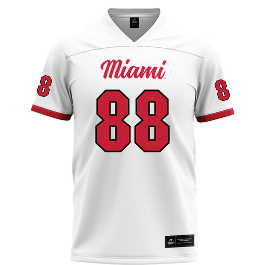 Miami of Ohio - NCAA Football : CJ Castner - White Football Jersey-0