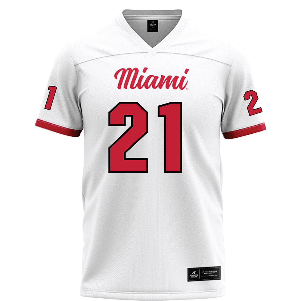 Miami of Ohio - NCAA Football : Toney Coleman Jr. - White Football Jersey-0
