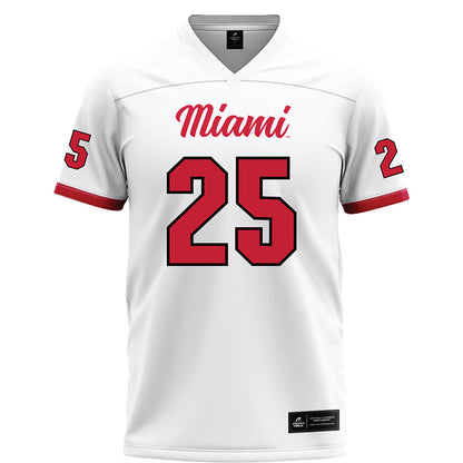 Miami of Ohio - NCAA Football : Ike Steward - White Football Jersey-0
