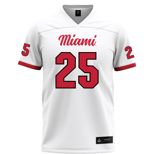 Miami of Ohio - NCAA Football : Ike Steward - White Football Jersey-0