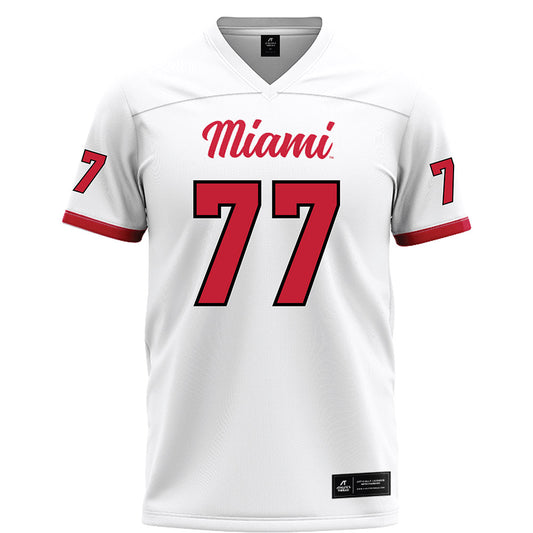 Miami of Ohio - Football Alumni : Austin Uke - White Football Jersey-0