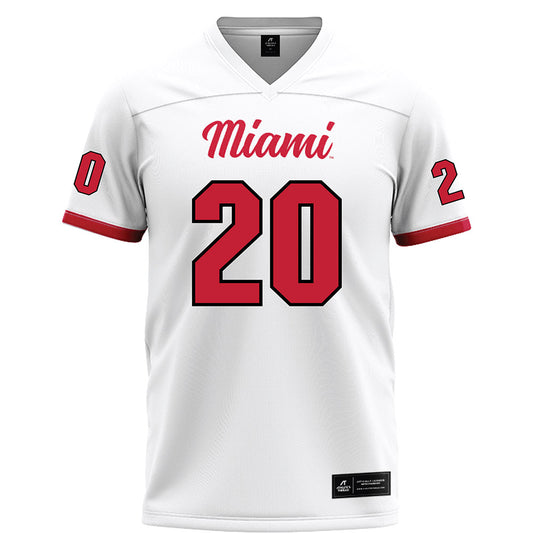 Miami of Ohio - NCAA Football : Zhaiylen Scott - White Football Jersey-0