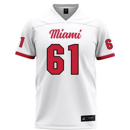 Miami of Ohio - NCAA Football : Andrew Lowry - White Football Jersey-0