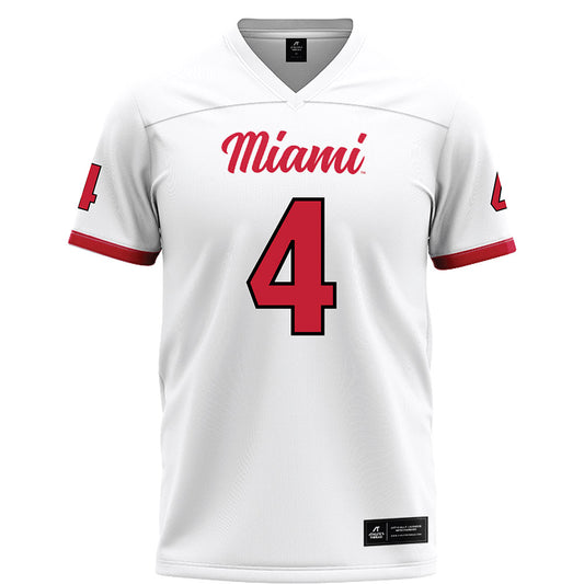 Miami of Ohio - NCAA Football : Devin Hyatt - White Football Jersey-0