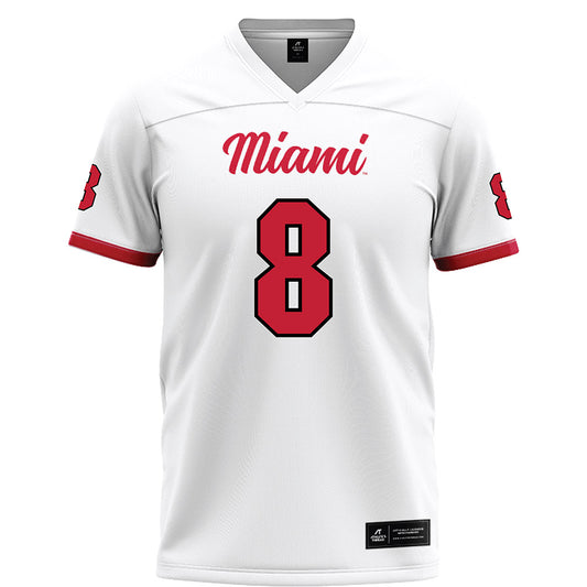 Miami of Ohio - NCAA Football : Damarion Witten - White Football Jersey-0
