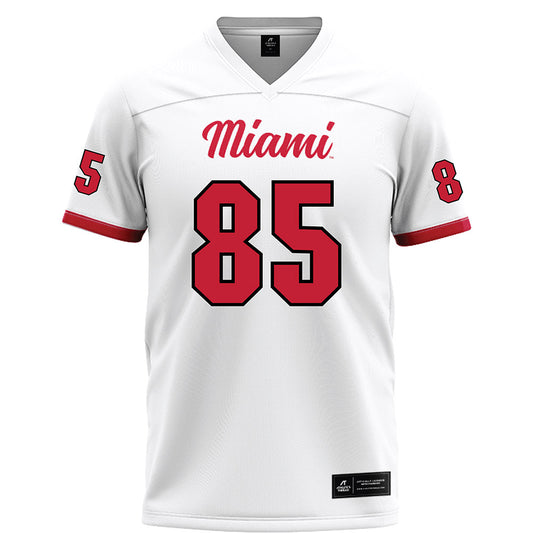 Miami of Ohio - NCAA Football : Trey Zvonar - White Football Jersey-0