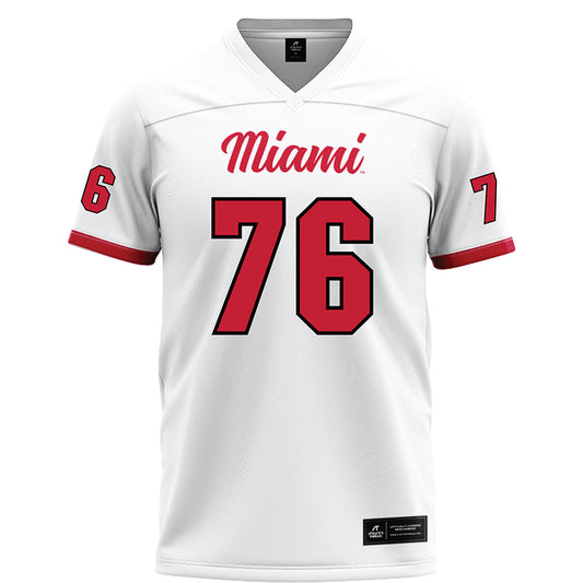 Miami of Ohio - NCAA Football : Brian Beidatsch - White Football Jersey-0