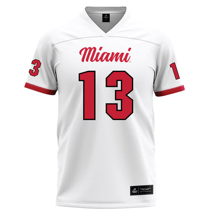Miami of Ohio - NCAA Football : Desmon Yharbrough - White Football Jersey-0