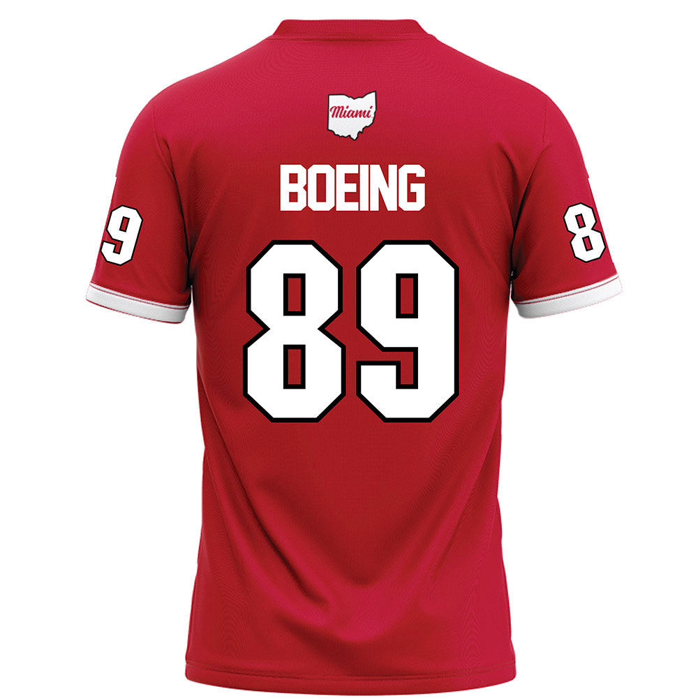 Miami of Ohio - NCAA Football : Brayden Boeing - Red Football Jersey-1