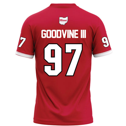 Miami of Ohio - NCAA Football : William Goodvine III - Red Football Jersey-1