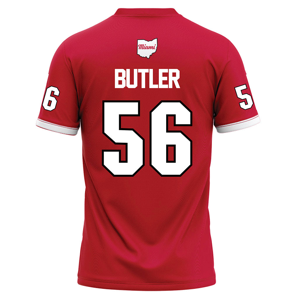 Miami of Ohio - NCAA Football : Mitchell Butler - Red Football Jersey-1
