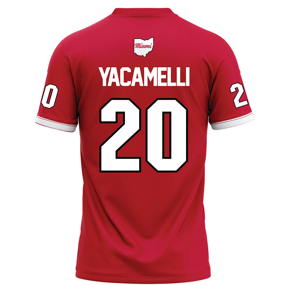 Miami of Ohio - NCAA Football : Cade Yacamelli - Red Football Jersey-1