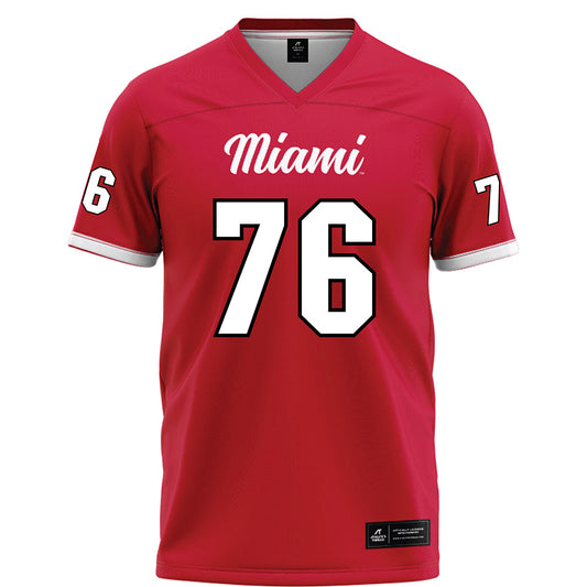 Miami of Ohio - NCAA Football : Brian Beidatsch - Red Football Jersey-0