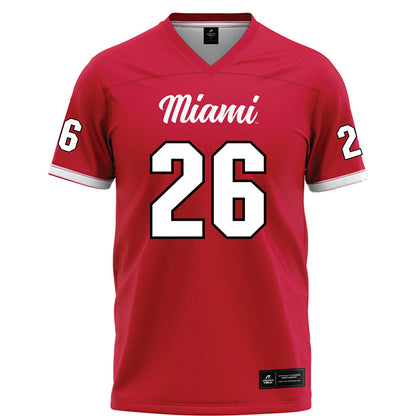 Miami of Ohio - NCAA Football : Eli Coppess - Red Football Jersey