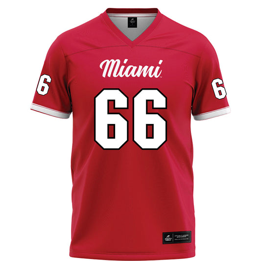 Miami of Ohio - NCAA Football : Dominik Kosznicki - Red Football Jersey-0