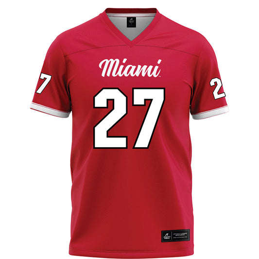 Miami of Ohio - NCAA Football : London Vickroy - Red Football Jersey-0