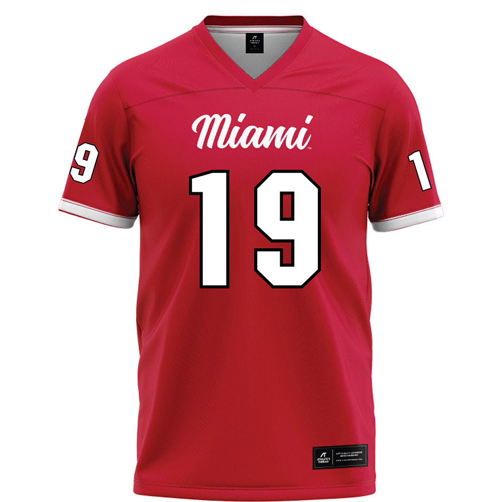 Miami of Ohio - NCAA Football : Luke Berry - Red Football Jersey-0