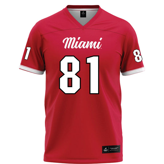 Miami of Ohio - NCAA Football : Brendan Loftus - Red Football Jersey-0