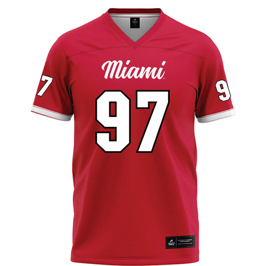 Miami of Ohio - NCAA Football : William Goodvine III - Red Football Jersey-0