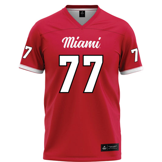 Miami of Ohio - Football Alumni : Austin Uke - Red Football Jersey-0
