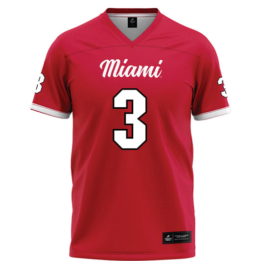 Miami of Ohio - NCAA Football : Quintin Simmons - Red Football Jersey-0