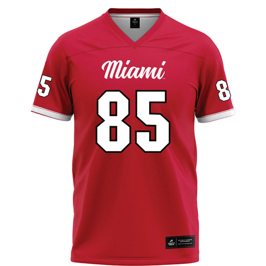 Miami of Ohio - NCAA Football : Trey Zvonar - Red Football Jersey-0
