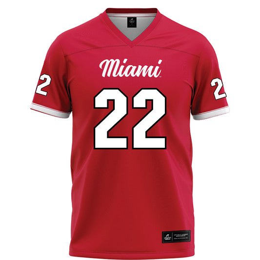 Miami of Ohio - NCAA Football : Bai Jobe - Red Football Jersey-0