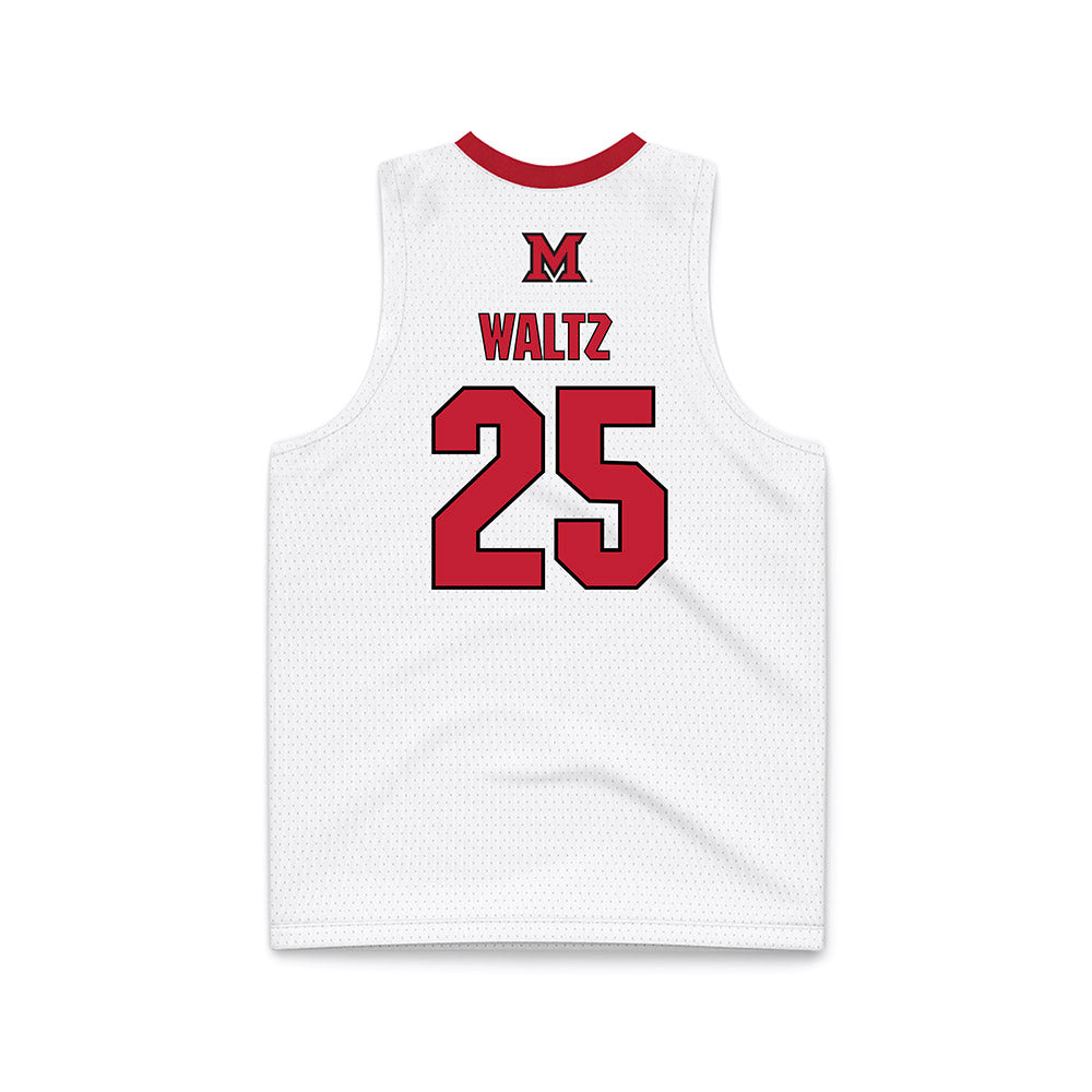 Miami of Ohio - NCAA Men's Basketball : Kyle Waltz - White Basketball Jersey-1