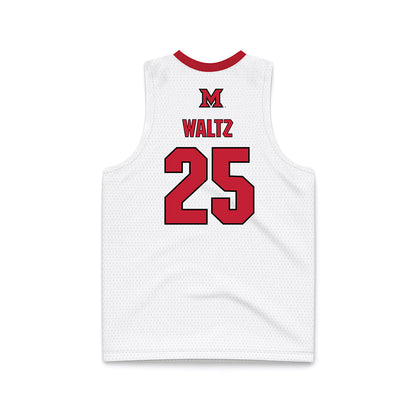 Miami of Ohio - NCAA Men's Basketball : Kyle Waltz - White Basketball Jersey-1