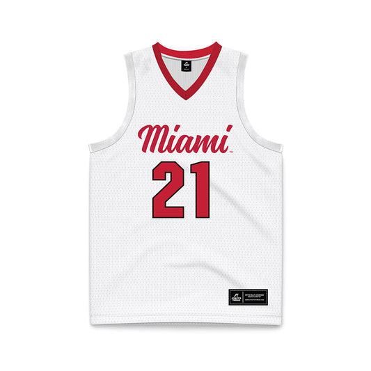 Miami of Ohio - NCAA Men's Basketball : Leshawn Stowers - White Basketball Jersey-0