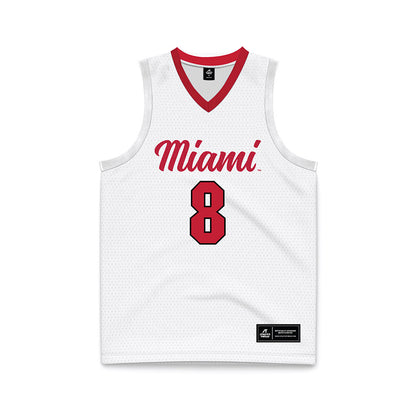 Miami of Ohio - NCAA Men's Basketball : Eli Yofan - White Basketball Jersey-0