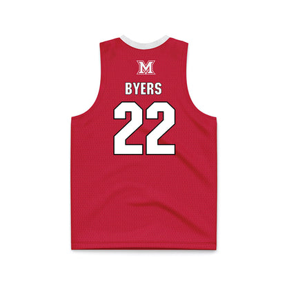 Miami of Ohio - NCAA Men's Basketball : Brant Byers - Red Basketball Jersey-1